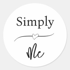 Einfach ich Minimalist Runder Aufkleber