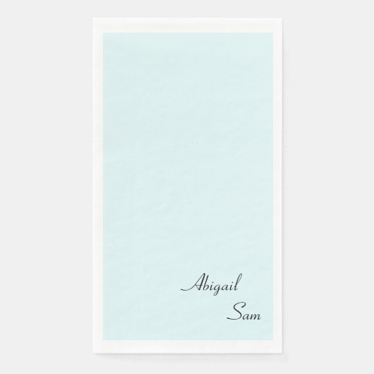 Einfach Icy Blue Custom Wedding Guest Serviette (Vorderseite)