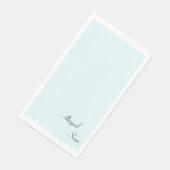 Einfach Icy Blue Custom Wedding Guest Serviette (Ecke)