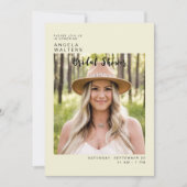 Einfach ihr Foto Gelb-Brautparty Einladung (Vorderseite)