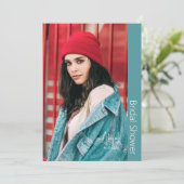 Einfach ihr Foto Türkis-Brautparty Einladung (Stehend Vorderseite)