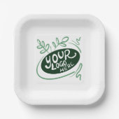 Einfach Ihr Logo für Ihr Geschäft Pappteller (Vorderseite)