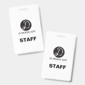 Einfach Ihr Logo hier für Mitarbeiter Ausweis (Vorder- & Rückseite)