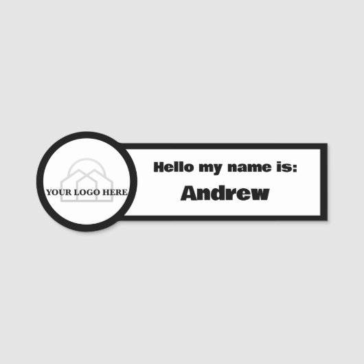 Einfach Ihr Logo hier Hallo Mein Name ist Geschäft Namensschild (Vorderseite)