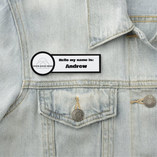 Einfach Ihr Logo hier Hallo Mein Name ist Geschäft Namensschild (Beispiel)