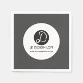 Einfach Ihr Logo hier und Website Black Serviette (Vorderseite)