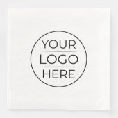 Einfach Ihr Logo hinzufügen Geschäft Serviette (Vorderseite)