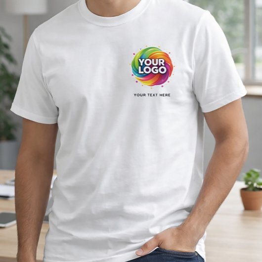 Einfach Ihr Logo und Text Geschäft T-Shirt