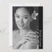 Einfach ihr modernes B/W Foto Brautparty Einladung (Vorderseite)