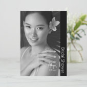 Einfach ihr modernes B/W Foto Brautparty Einladung (Stehend Vorderseite)