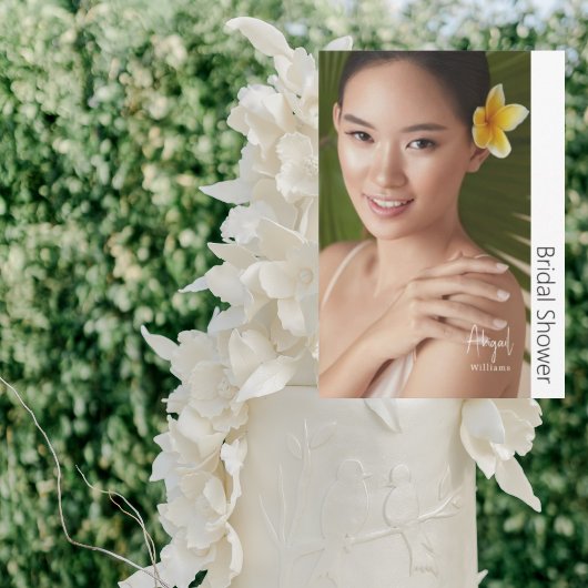 Einfach ihr modernes Bride Foto Brautparty Einladung