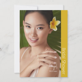 Einfach ihr modernes Foto Gelbes Brautparty Einladung