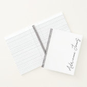 Einfach Ihr Name weiß und schwarz Notizblock (Innenseite)
