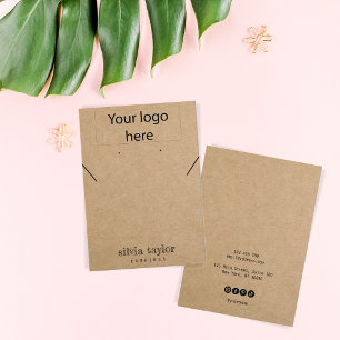 Einfach Ihre Logo-Kette Ohrring-Display-Karte Visitenkarte