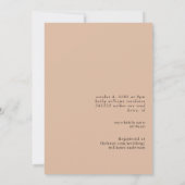 Einfach ihre moderne Braut Foto Beige Brautparty Einladung (Rückseite)