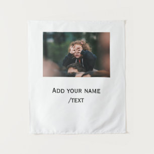 einfach Ihren Foto-Text Kinder lustige Feiertage F Wandteppich