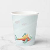 Einfach Illustriert unter dem Orangen Party Pappbecher (Vorderseite)