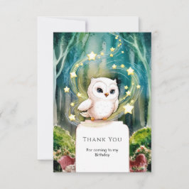 Einfach in den Woods Owl Geburtstag Dankeskarte