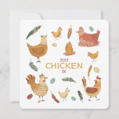 Einfach in Hello Funny Hen Putten Niedliche Hühner (Vorderseite)