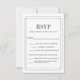 einfach in Liebe RSVP Karte