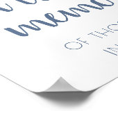 Einfach in liebenswertem Speicher | Dusty Blue Mem Poster (Ecke)