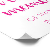Einfach in liebenswertem Speicher | Hot Pink Memor Poster (Ecke)