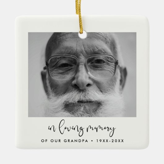 Einfach in liebevoller Erinnerung Keramikornament (Vorderseite)