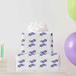 einfach individuelle blaue violette schwarze Blätt Geschenkpapier