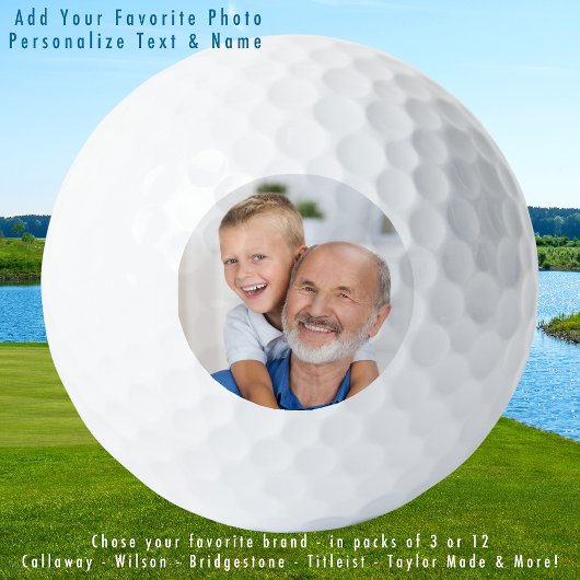 Einfach individuelles Foto Golfer-Geschenk erstell Golfball