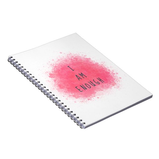 Einfach Inspiriert, ich bin genug Affirmation Zita Notizblock (Rechte Seite)