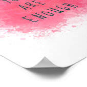 Einfach Inspiriert, Sie sind genug Affirmationsang Poster (Ecke)