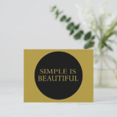 einfach ist schön feiertagspostkarte (Stehend Vorderseite)