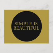 einfach ist schön feiertagspostkarte (Vorderseite)