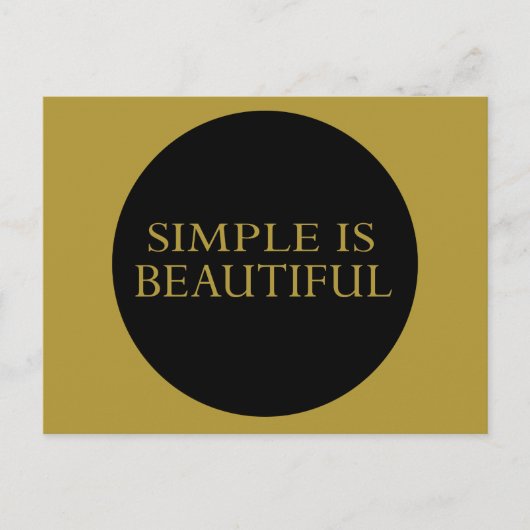 einfach ist schön feiertagspostkarte (Vorderseite)