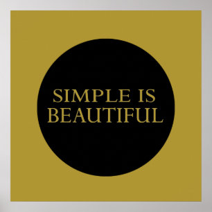 einfach ist schön poster
