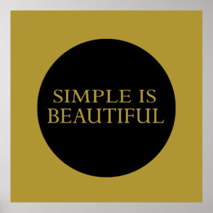 einfach ist schön poster