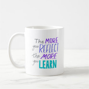 Einfach: Je mehr du reflektierst, desto mehr lerns Kaffeetasse