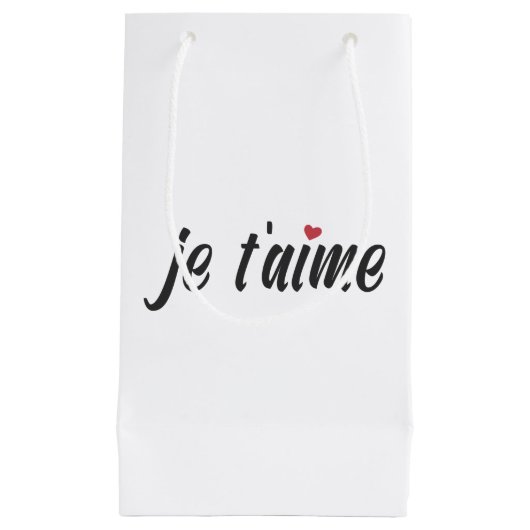 Einfach Je T'aime I Liebe Sie Valentine | Geschenk Kleine Geschenktüte (Vorderseite)