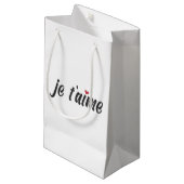 Einfach Je T'aime I Liebe Sie Valentine | Geschenk Kleine Geschenktüte (Vorderseite Schrägansicht)