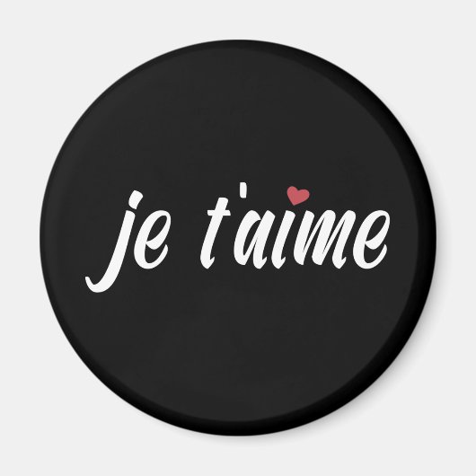 Einfach Je T'aime I Liebe Sie Valentine | Magnet (Vorne)