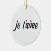 Einfach Je T'aime I Liebe Sie Valentine | Ornament (Rechts)