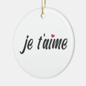 Einfach Je T'aime I Liebe Sie Valentine | Ornament (Links)