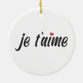 Einfach Je T'aime I Liebe Sie Valentine | Ornament (Hinten)