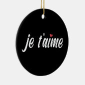 Einfach Je T'aime I Liebe Sie Valentine | Ornament (Rechts)