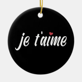 Einfach Je T'aime I Liebe Sie Valentine | Ornament