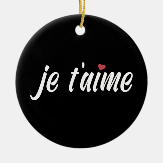 Einfach Je T'aime I Liebe Sie Valentine | Ornament (Vorne)