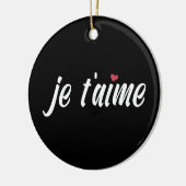 Einfach Je T'aime I Liebe Sie Valentine | Ornament (Links)