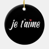 Einfach Je T'aime I Liebe Sie Valentine | Ornament (Hinten)