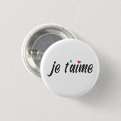 Einfach Je T'aime I Liebe Sie Valentine | Schaltfl Button (Vorne & Hinten)