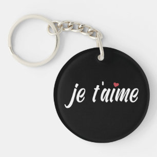 Einfach Je T'aime I Liebe Sie Valentine   Schlüsse Schlüsselanhänger